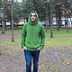 Men's hand knitted sweater  Di Caprio "Olive". Mens sweaters. Authorial Knitting Gayane. My Livemaster. Фото №6
