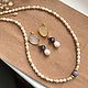 Серьги с чароитом и жемчугом. Серьги классические. Katerina Moroz accessories for you (katerinamoroz). Интернет-магазин Ярмарка Мастеров.  Фото №2