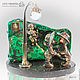 Bronze Cupid and lovers with malachite and ball of rock crystal. Christmas decorations. Miner premium - Ltd Moscow (mineralpremium). Online shopping on My Livemaster.  Фото №2