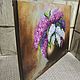 Painting Lilac flowers oil on canvas painting bouquet. Pictures. Kind paintings by Irina Belozerova. My Livemaster. Фото №6