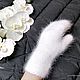 Заказать Белый комплект из пуха норки (шапка, снуд, варежки). Elvira. Ярмарка Мастеров. . Комплекты головных уборов Фото №3