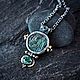 Кулон с изумрудами и древней монетой. Кулон. ЖуЖа_jewelry. Ярмарка Мастеров.  Фото №5