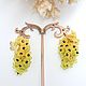 Earrings clusters of yellow green lemon Flowers long. Earrings. elena (luxus-stil). Online shopping on My Livemaster.  Фото №2