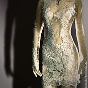 Одежда handmade. Livemaster - original item Party dress lace short Bridal 3D 