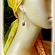 Earrings 'Chicken' amber, silver, furniture UK. Earrings. Frollena II. Natural Baltic amber. My Livemaster. Фото №4