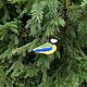 Заказать Синичка подвеска на окно. Витражные штучки. Ярмарка Мастеров. . Подвески Фото №3