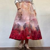 Одежда handmade. Livemaster - original item Felted skirt 