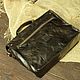 Заказать Мужской портфель "Gilbert" (Гилберт) Dark Brown. Jim Hawkins (Константин). Ярмарка Мастеров. . Портфель Фото №3