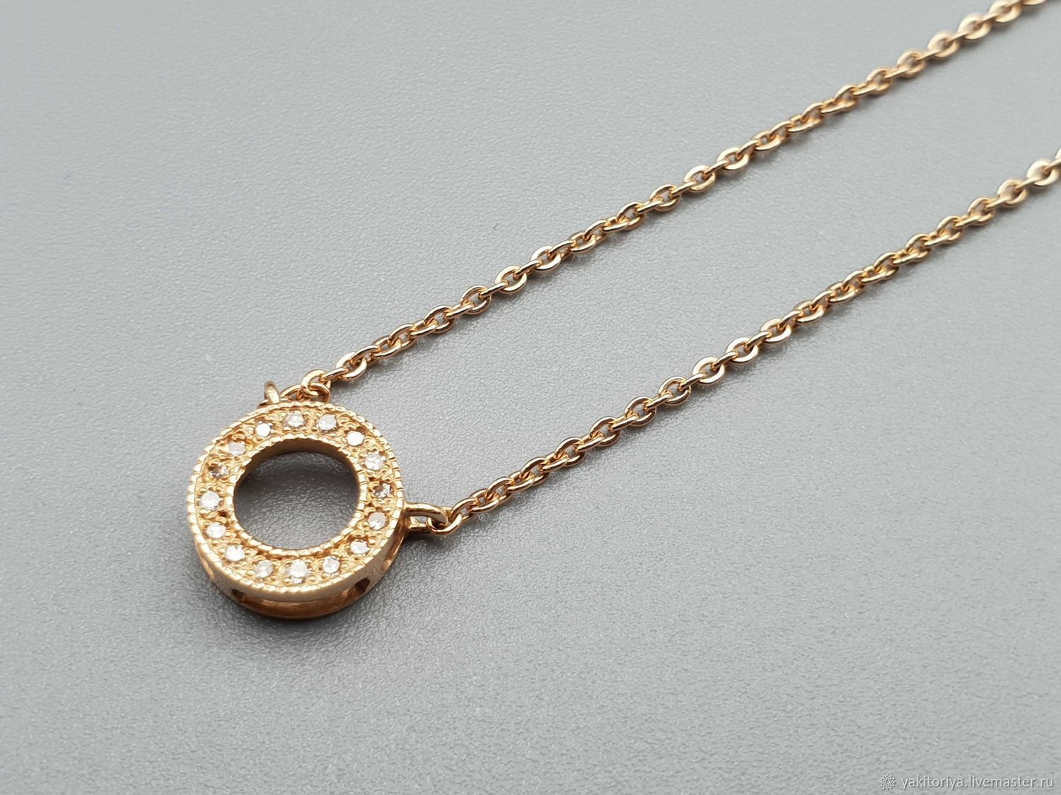 Gold necklace with diamonds, Necklace, Moscow,  Фото №1