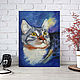Painting cat portrait of a cat in oil 40h30. Pictures. Yulia Berseneva ColoredCatsArt. Online shopping on My Livemaster.  Фото №2