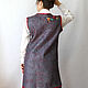 Felted Hummingbird Vest 2. Two-way. Extended. Vests. silk wool. My Livemaster. Фото №6