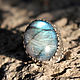 925 Sterling Silver Ring with natural labradorite IV0102. Rings. Sunny Silver. Online shopping on My Livemaster.  Фото №2