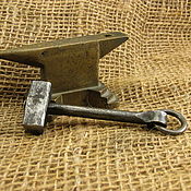 Русский стиль ручной работы. Ярмарка Мастеров - ручная работа Hand-forged Viking Hammer pendant. Steel small hammer.. Handmade.