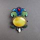 Brooch PARADISE FRUIT onyx, beads, sequins, pearls, agate. Brooches. Maria_Prox Jewellery. My Livemaster. Фото №5