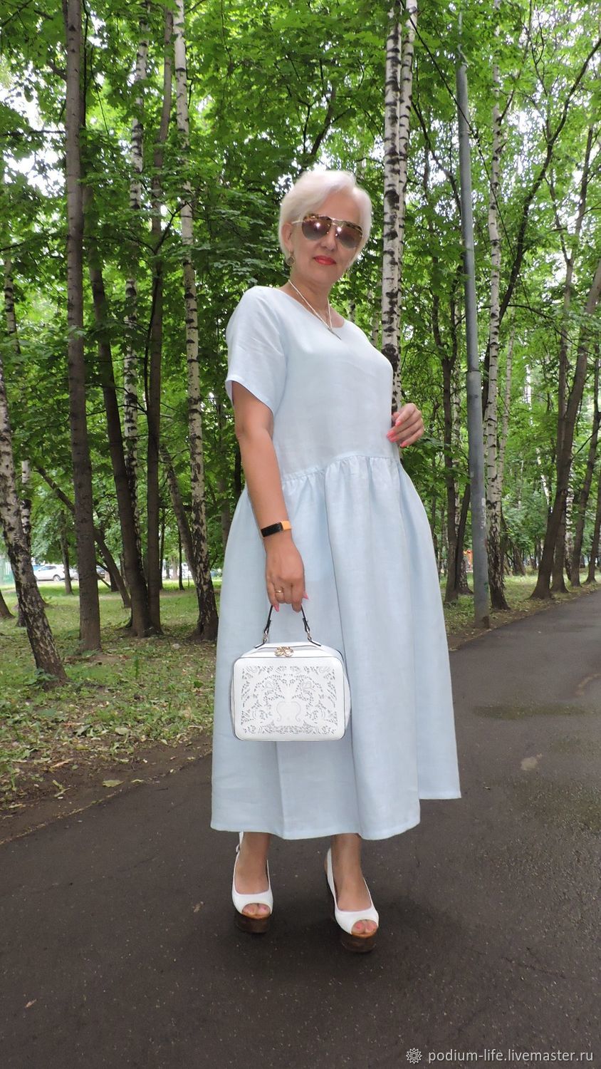 Платье нежно-голубое Бохо-стиль – купить в интернет-магазине на Ярмарке ...