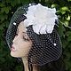 Wedding veil with fancy flower. Veil hat. Novozhilova Hats. My Livemaster. Фото №4