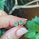 Серьги с изумрудом 0.85 ct. Серьги классические. Елена. Ярмарка Мастеров.  Фото №4