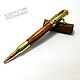 Gift Pen `Bullet` style of Mosin rifle. fittings made of jewelry of bronze and gold plated 24kt. The stable wood `Paduk` polished to a mirror Shine.
