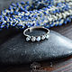 Anillo de Labrador fino - Anillo de Labrador ajustable azul. Rings. Strangell Jewelry. Интернет-магазин Ярмарка Мастеров.  Фото №2
