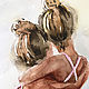 Two ballerinas, sisters, girlfriends, picture in the nursery. Pictures. myfoxyart (MyFoxyArt). My Livemaster. Фото №4