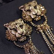 Украшения handmade. Livemaster - original item Golden Tigers Earrings. Handmade.