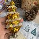 Винтаж: Золотая елочка елочная игрушка СССР. Игрушки винтажные. Елочные игрушки из СССР. Интернет-магазин Ярмарка Мастеров.  Фото №2