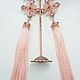 Tassel  Pink Silk. Earrings. elena (luxus-stil). My Livemaster. Фото №5