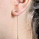 Серьги "Небесная Асимметрия" 585 проба. Серьги-продевки. Ювелирная мастерская 'Сочиняй мечты'. Ярмарка Мастеров.  Фото №4