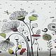 Ткань рогожка хлопок 100% Сказочные цветы. Ткани. Оксана    Льняной мир. Интернет-магазин Ярмарка Мастеров.  Фото №2