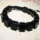 Men's black agate Shambhala bracelet ' Squares 2.0', Bead bracelet, Moscow,  Фото №1