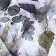 Платок шелковый в технике экопринт (Silk, ecoprint) 85.85.02.07, Платки, Санкт-Петербург,  Фото №1