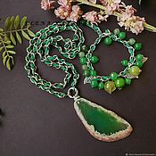 Украшения handmade. Livemaster - original item Set agate braselet necklace. Handmade.