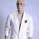 Men's jacket made of linen. Mens suit. IRTUGANOV DESIGN. Online shopping on My Livemaster.  Фото №2