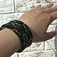 Wide beaded bracelet. Bead bracelet. GlassJewelry. My Livemaster. Фото №6