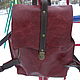 Red-brown leather backpack Casual, Backpacks, Balakovo,  Фото №1