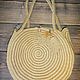 Round jute bag with keychain. Crossbody bag. Lace knitting workshop. Lidiya.. Online shopping on My Livemaster.  Фото №2