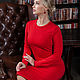 Red SCANDINAVIAN women's dress with 40-48/50p. Warm!. Dresses. BRAGUTSA. My Livemaster. Фото №4