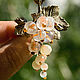 Brooch-pin 'White currant'. Brooches. BeautyGlassByKate(Lampwork) (beauty-glass). Online shopping on My Livemaster.  Фото №2
