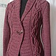 Jacket knitted women's tweed Cherry marmalade, Suit Jackets, Mozhaisk,  Фото №1