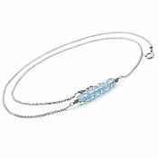Украшения handmade. Livemaster - original item Silver necklace with blue Topaz 