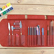 Канцелярские товары handmade. Livemaster - original item Pencil case organizer for the artist, for pencils and brushes. Handmade.