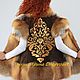 Fur vest "Baroque Gold"hand painted, Vests, Bryansk,  Фото №1