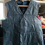 Мужская одежда handmade. Livemaster - original item Unisex sheepskin leather vest. Handmade.