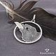 Silver pendant Black Raven (silver, obsidian). Pendants. jewelart. Online shopping on My Livemaster.  Фото №2