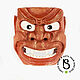Carved mask made of wood 'Japanese brownie Zashiki-varashi', Interior masks, Velikiy Novgorod,  Фото №1
