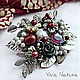 Brooch "Bordeaux hellebore". Brooches. Viva Natura. Jewelry by Ekaterina. Online shopping on My Livemaster.  Фото №2
