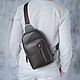 Men's leather shoulder bag ' Kortez', Men\\\'s backpack, Yaroslavl,  Фото №1