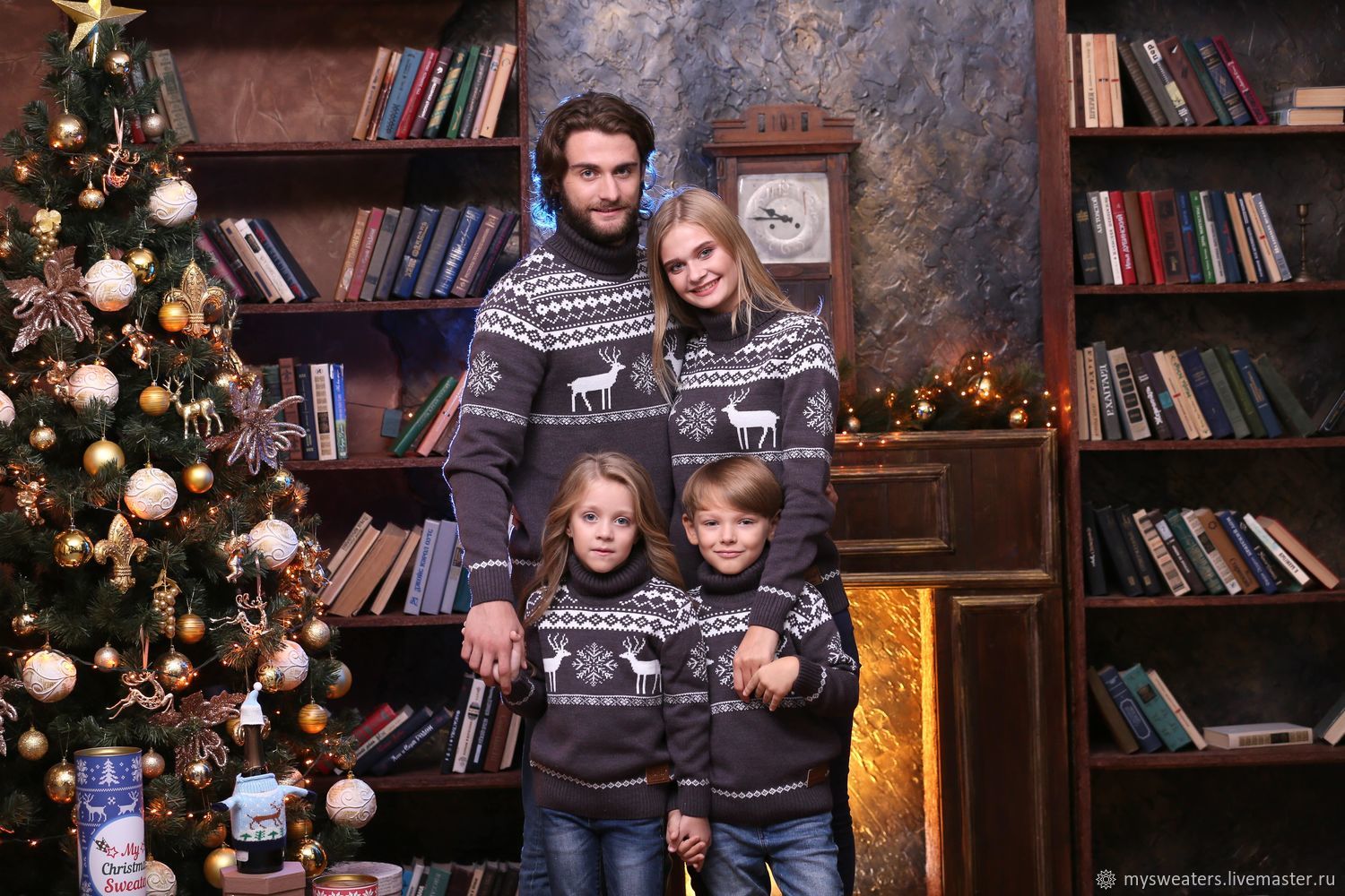 Новогодние свитера для всей семьи