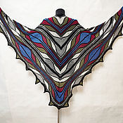 Аксессуары handmade. Livemaster - original item Shawl Knitting Large Moth Wool County. Handmade.