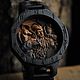 Reloj de madera hecho A mano uno con cuervos, Watches, Belaya Cerkov,  Фото №1